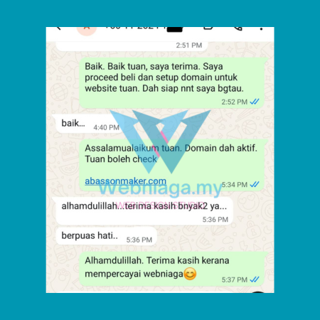 Testimoni pelanggan Webniaga 5